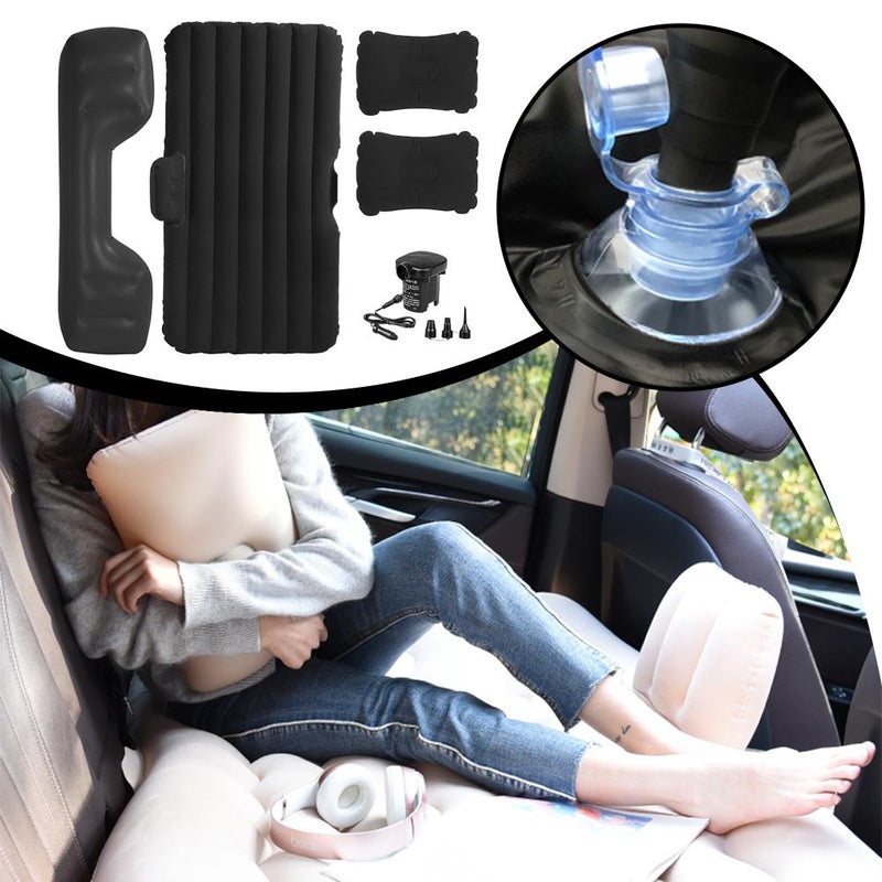 Car Inflatable Bed for Car Travel, Thickened Inflatable Back Seat Car Bed, Protable Foldable Back Seat Air Mattress with Electric Pump and 2 Pillows, Car Bed for Home Car Travel Camping - Image 5